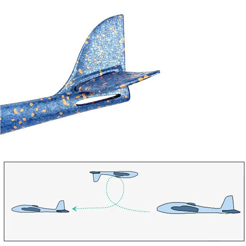 48 см детская игрушка самолет бросок рук Детский спорт открытый самолет модель планера пульт дистанционного управления большой Самолет EPP Летающий прорыв