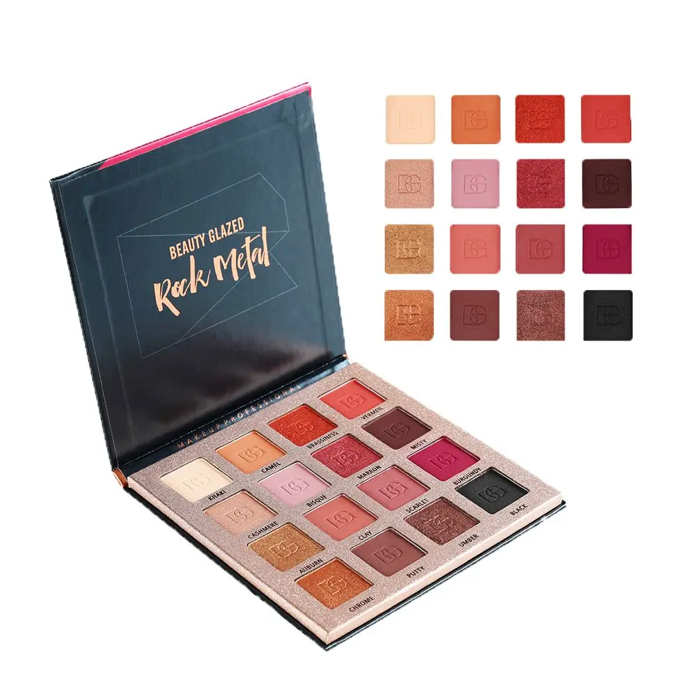 

Beauty Glazed Metallic Eyeshadow Palette Nude Shining Eyeshadow Palette Matt MakeUp Powder Waterproof LongLasting Cosmetics Set
