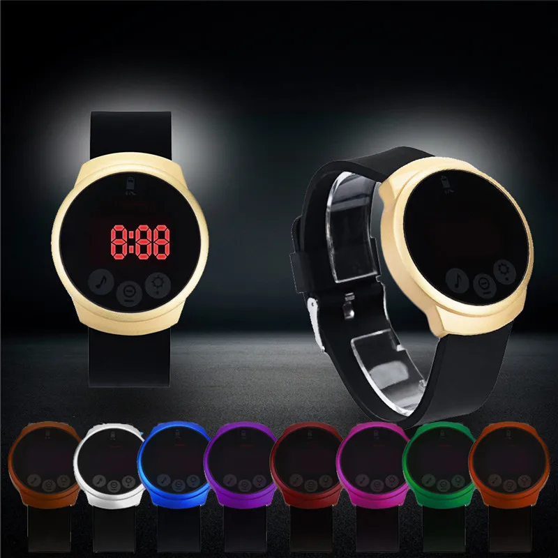 Top Brand Luxury New Fashion Waterproof Men LED Touch Screen Day Date Silicone Wrist Watch Clock