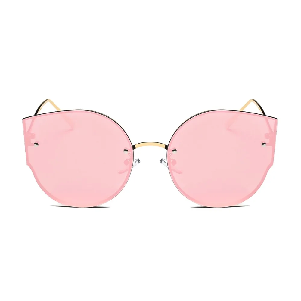 Винтажные сексуальные женские солнцезащитные очки кошачий глаз, женские модные прозрачные красные очки, металлическая оправа, солнцезащитные очки для женщин UV400