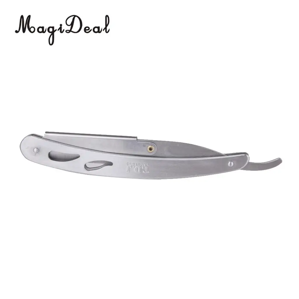 Salon Men Steel Barber Straight Edge Hair Razors Folding Shaver Light weight finely balanced, steel cut throat razor handle