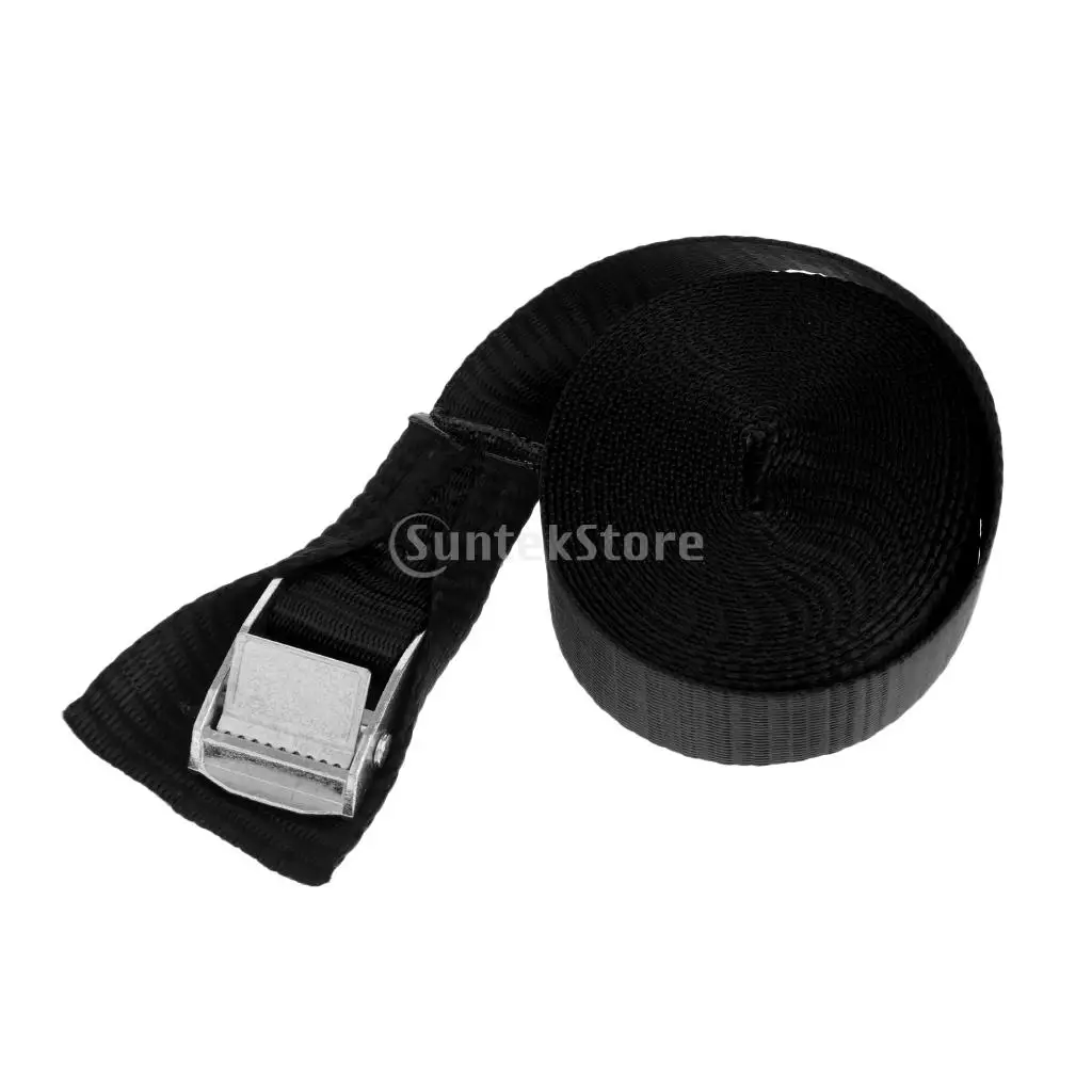 1 inch Wide 5 Meters / 3 Meters Kayak Canoe SUP Tie Down Strap Pack Lashing Belt Metal Buckle Fabric Protector