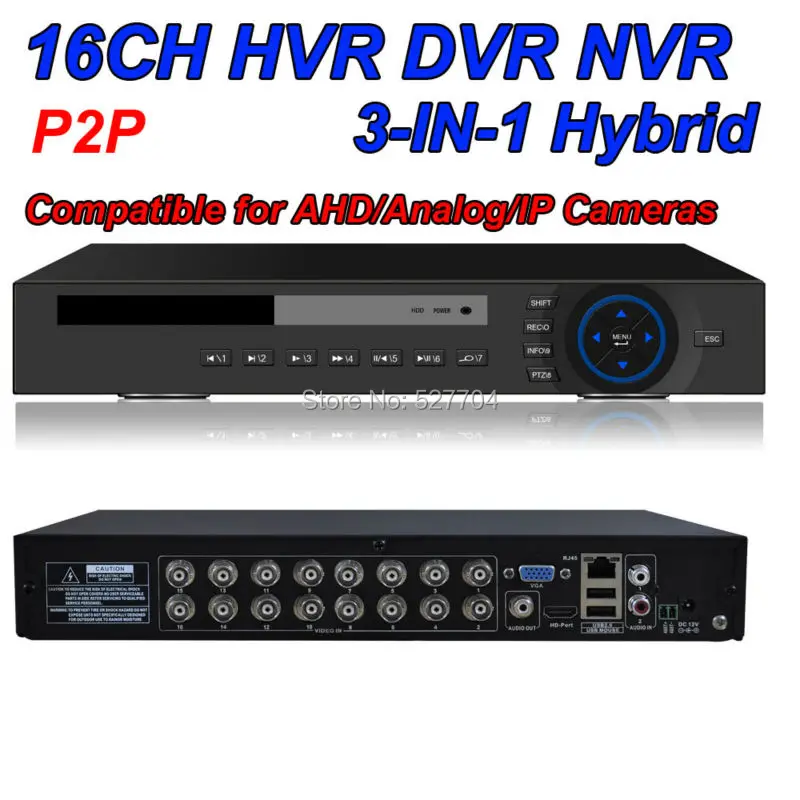 CCTV Security 16CH AHD DVR HD 3 IN 1 Hybrid HVR NVR DVR Motion