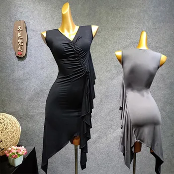 

Latin Dance Dress Female New Dance Practice Dress Dance Dress Summer Latin Practice Service
