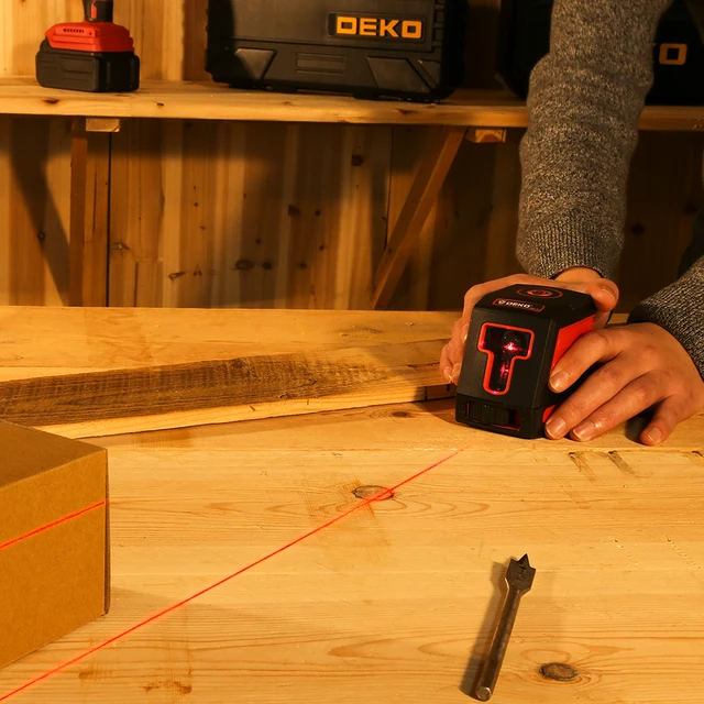 DEKO DKLL11 Дальномер мини-стиль самоустанавливающийся лазер выравнивания уровня перекрестной линии лазера с красным источником