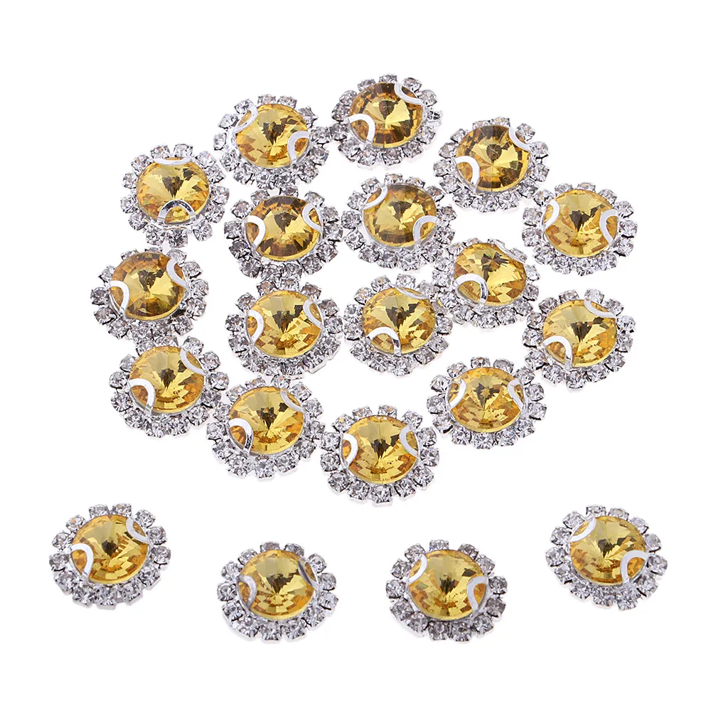20Pcs Glass Rhinestone Sewing On Clothes Wedding Dress DIY Fashion Rhinestone Decoration Sticker Sewing Accessories