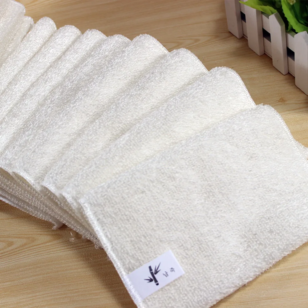5 шт. 18x16 см антижир бамбуковое волокно полотенце для мытья посуды для кухни белая ткань для мытья посуды Чистящая прокладка