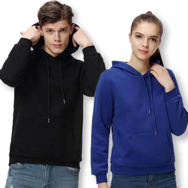 Couples Students Solid Sports Hoodies Exercise Running Sweaters Women Men Hooded Sportswear 12 Colors Plus Size Gym Sweater S | Спорт и