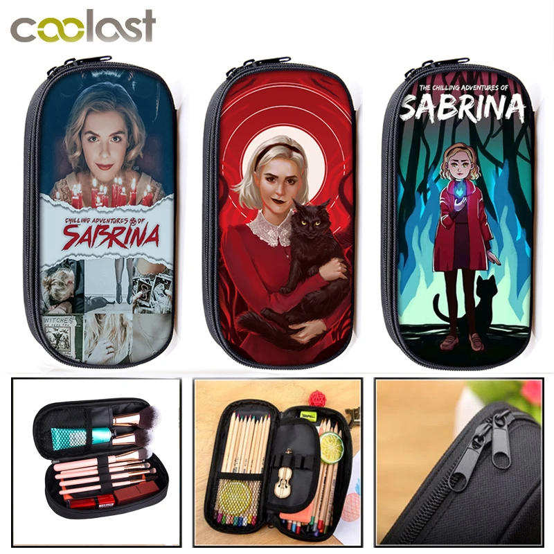 

The Chilling Adventures of Sabrina Cosmetic Cases women makeup bag girls pencil bag box kids stationary bag school supplies