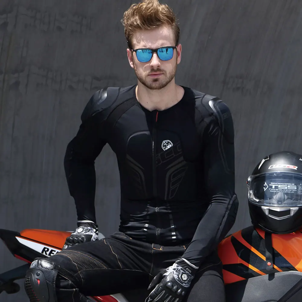 SCOYCO мотоциклетная куртка защита для мотокросса защитное снаряжение броня для мотокросса гоночная броня для мотокросса черная мотоциклетная Броня