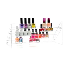 Fashion Clear Acrylic 5 Tiers Nail Polish Rack Cosmetics Display Shelf Makeup Organizer Lipstick C60