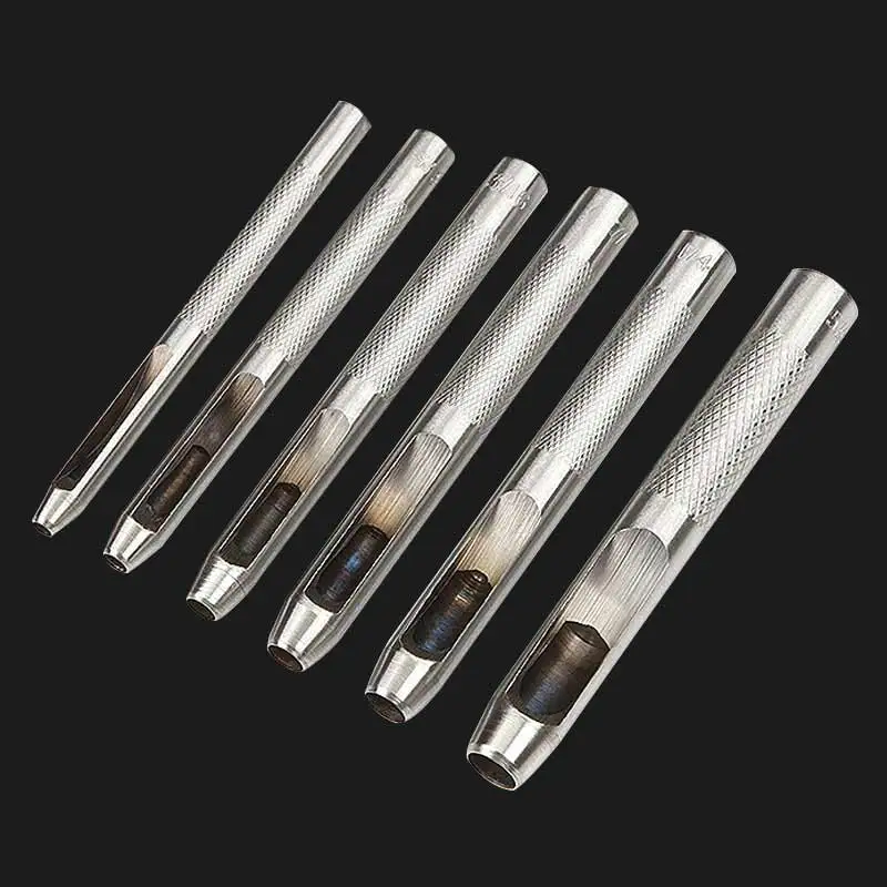 

6pcs Waistband Watchband Belt Hole Eyelets Punch DIY Flat Chisel Leather Craft Hole Punch Prong Tool Set WXV Sale