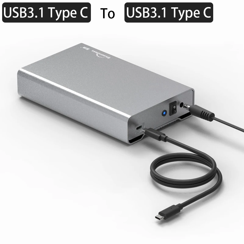 3,5 дюймовый корпус для жесткого диска USB 3,1/USB 3,0 Внешний чехол для жесткого диска SATA полностью алюминиевый внешний корпус type C или USB B - Цвет: Type C to Type C