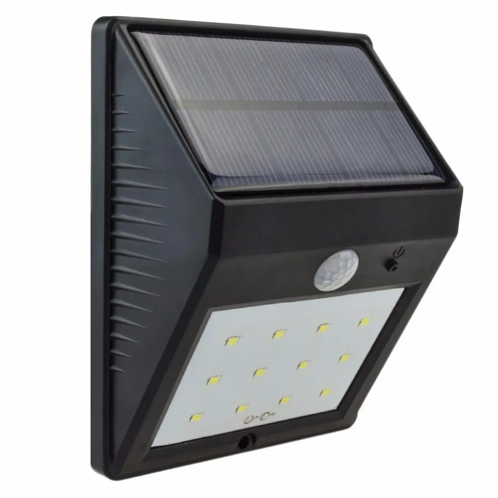Movido a Energia Sensor de Movimento Muro de Segurança Pir sem Fio à Prova Luz do Jardim ao ar Solar Água Levou Livre Quintal Gramado Paisagem Lâmpada 4pcs 12 Ip65 d' 2 Lâmpadas solares
