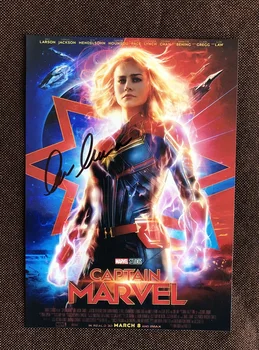 

hand signed Captain Marvel Brie Larson autographed original photo 5*7 032019D