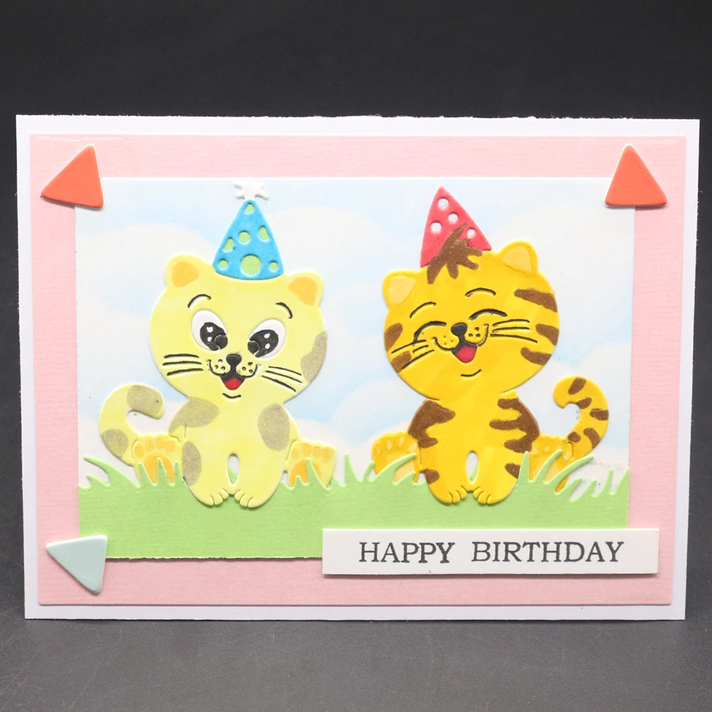Cat Frame Metal Cutting Dies Making Embossing Stencils DIY Handmade Scrapbooking Decorative Craft Photo Card | Дом и сад