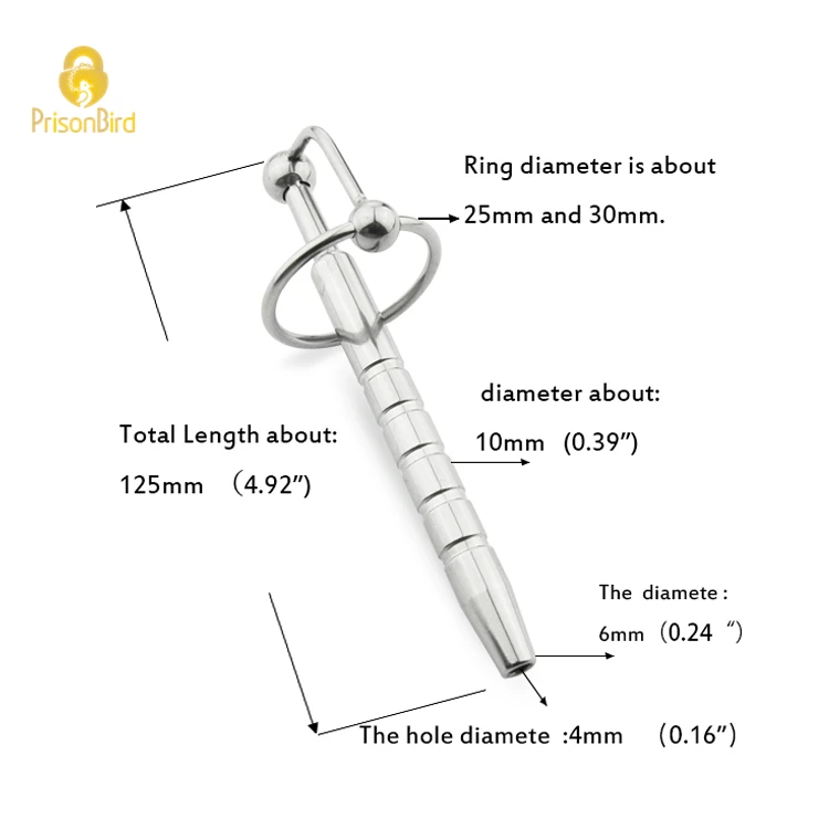 Male Stainless Steel Urethra Catheter Cock Ring Penis Urinary Plug Sex Toy Urethra Stimulate Dilator