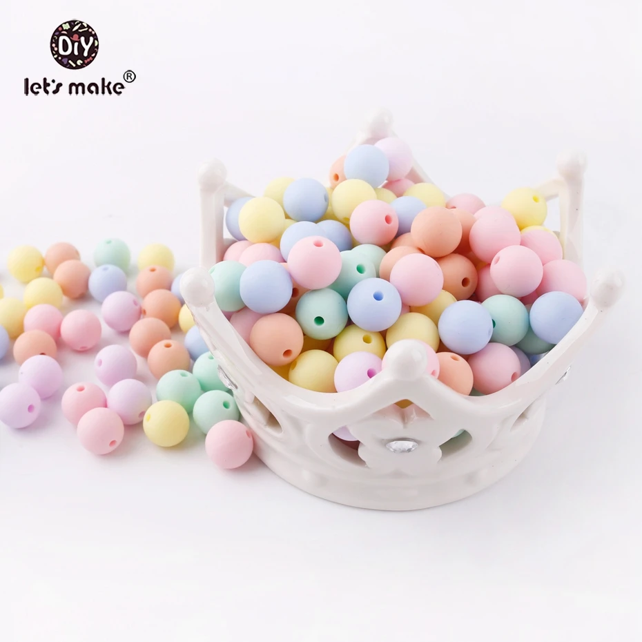 100 шт. силиконовые бусины для детского прорезывателя 12 15 мм|silicone beads|kids beadsbeads round |