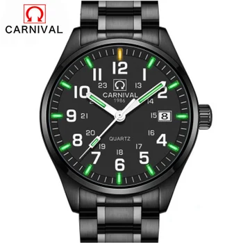 

Luxury Series Tritium Luminous Sports Diving 30M Men's Watch Shockproof Military Waterproof Watches Men Full Steel