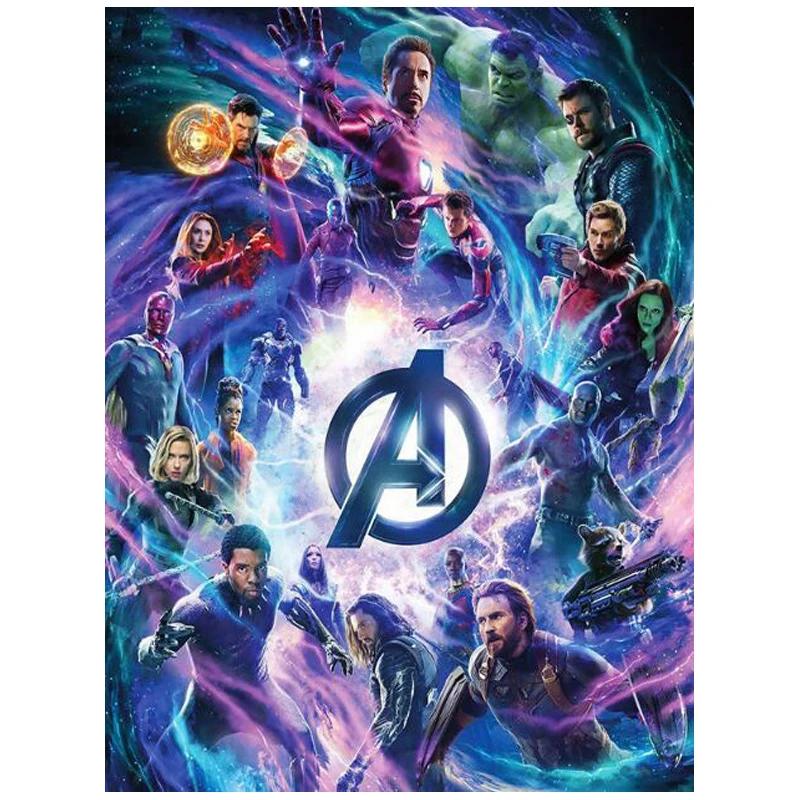 

5D Diy Diamond Painting Cross Stitch full Square Round Diamond Embroidery Marvel Superhero paintings by number wallstickerZP-060
