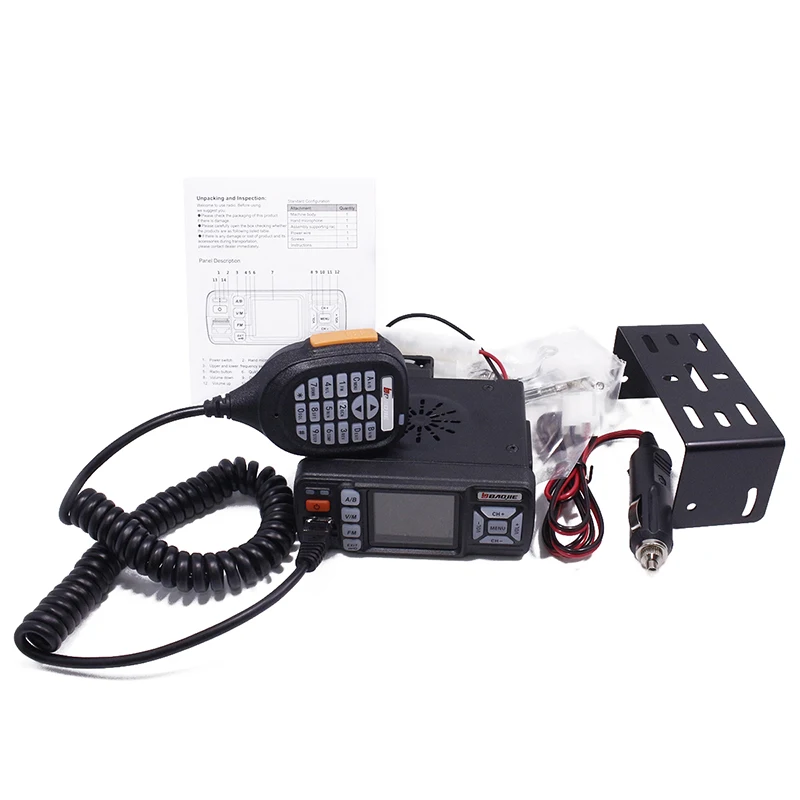 

BJ-318 Dual Band VHF UHF 25W 136-174&400-490MHz Mini car Moblie Radio transceiver upgrade vision for BaoJie BJ-218