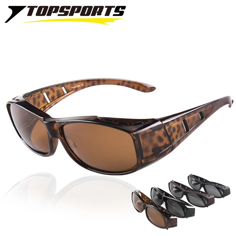 TOPSPORTS Polaroid Sunglasses Fit Over Sun Glasses UV400 protection Men Women myopia frame Eyewear for driving fishing walking