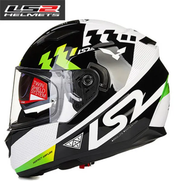 LS2 FF320 мотоциклетный шлем с внутренним солнцезащитным козырьком Полнолицевой шлем с двойными линзами гоночные шлемы DOT утвержден - Цвет: 5