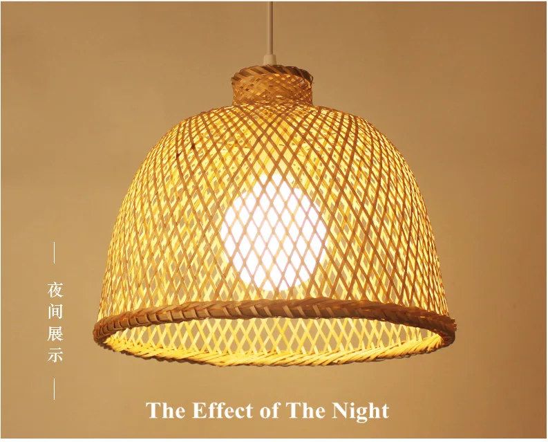 В современном стиле для ручного вязания Подвесная лампа под бамбук Юго-Восточная Азия Средний минималистский E27 светодиодный светильник