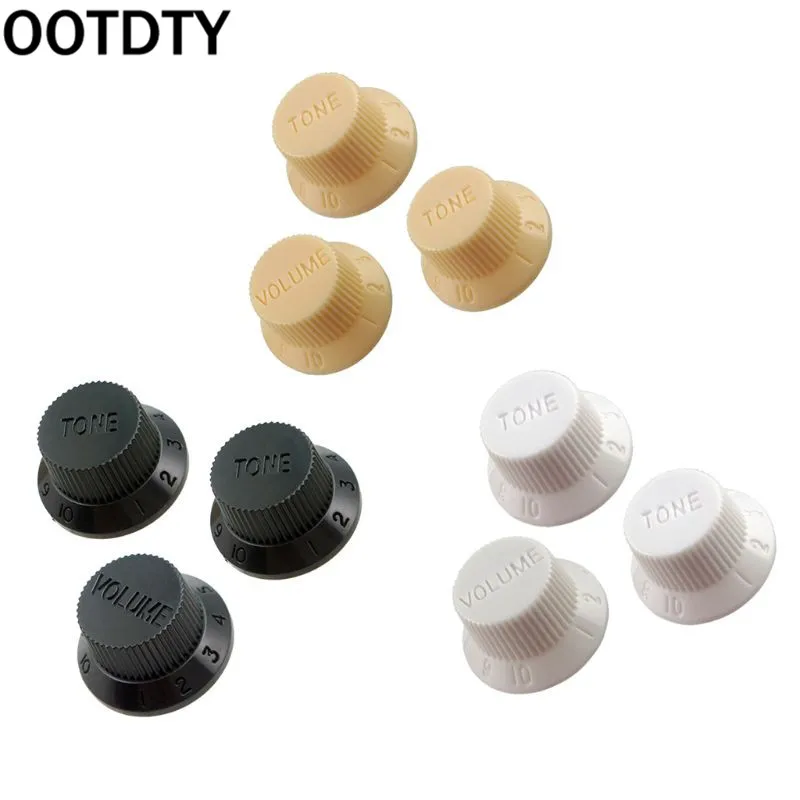 

Top Quality Guitar Knob 1 Volume 2 Tone Plastic for ST SQ Electric 6mm