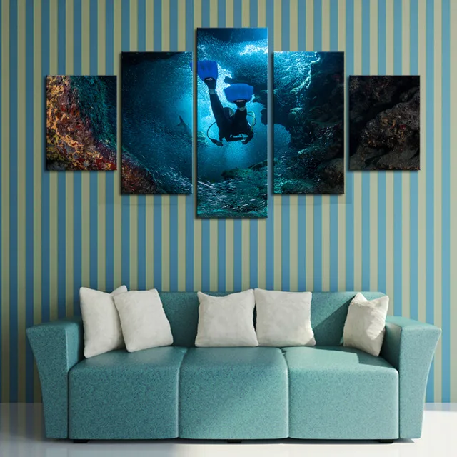 Framed-5-Panels-Diving-Seaview-Scenery-Canvas-Print-Painting-Modern-Canvas-Wall-Art-for-Wall-Pcture.jpg_640x640