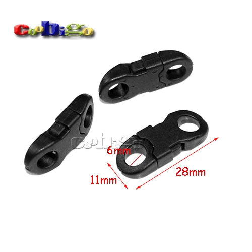 25pcs Pack 6mm Plastic Safety Clasp Straight Side Release Buckle For Necklace Paracord Bracelet