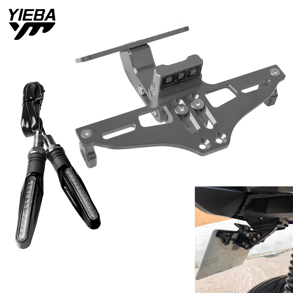 

FOR BMW F650GS F700GS HONDA CBR650R CB650R CBR650F CB650F Universal Motorcycle License Plate Holder Bracket Adjustable Fender
