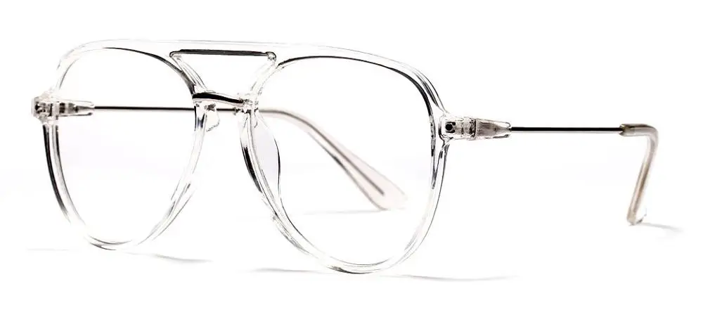 MIZHO прозрачные белые пластиковые пилот корейские очки оправа женский объектив высокого качества декоративные очки для мужчин очки черные - Цвет оправы: PGJ046 WHITE
