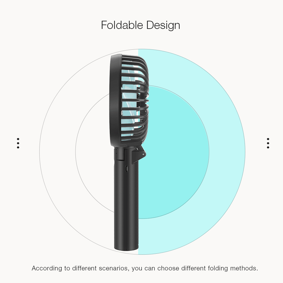 Digoo DF-004 Foldable USB Charging Fan Portable Mini Handheld Speed Adjustable Cooling Fan Regulation