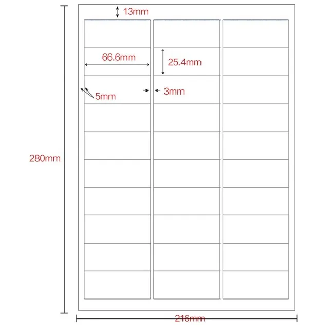 GL 33L 100 sheets white label Sticker 30 up 3000pcs 66 6mm 25 4mm GL 33L 100 sheets white label Sticker 30 up 3000pcs 66 6mm 25 4mm