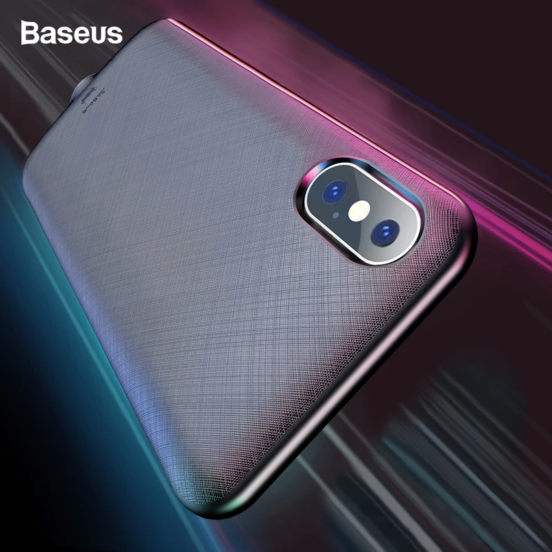 

Baseus 4000mAh Battery Charger Case For iPhone XS X Power Bank Charging Case External Battery Case For iPhone Xs X S Back Cover