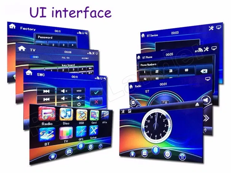 Top Support AM FM RDS 2 DIN Car DVD Player MP4 MP5 Touch Screen Bluetooth TF Auxin 6.95