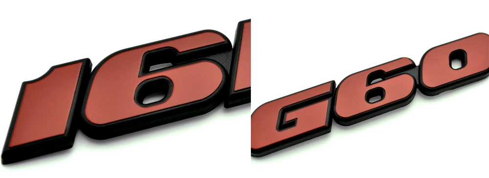 G60 и 16 В эмблема автомобиля авто стиль задний багажник ABS пластик значок стикер для Corrado MK2