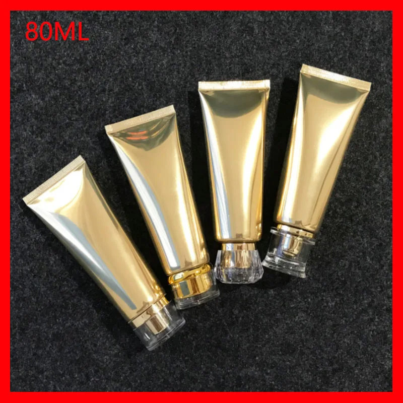 Пустой золотой бутылки для многоразового использования Мягкий Тюбик для косметики крем для рук эмульсия зубная паста упаковка моющее