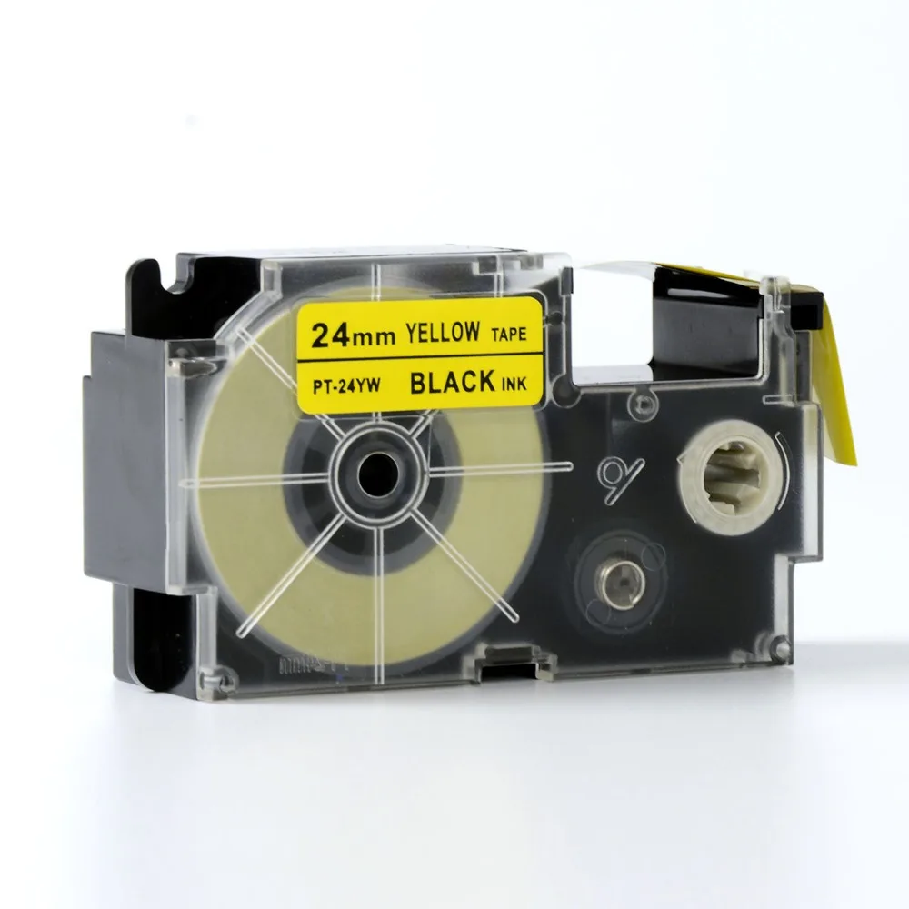 EZ label tape cartridge XR 24YW/XR 24YW1(Black on Yellow, 24mm*8m) For