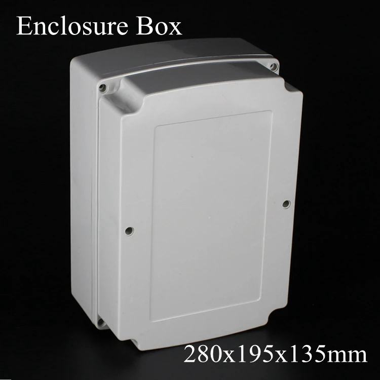 

(1 piece/lot) 280x195x135mm Grey ABS Plastic IP65 Waterproof Enclosure PVC Junction Box Electronic Project Instrument Case