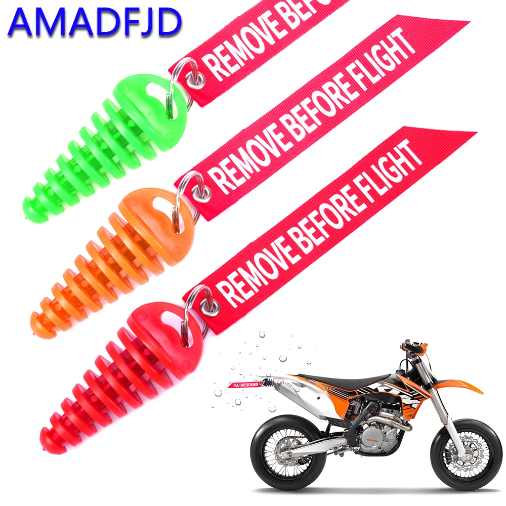 

AMADFJD Motorcycle Car Keychain Motorcycle Exhaust Pipe Plug Car Key Chain Silencer Muffler Wash Plug Pipe Protector Off-Road