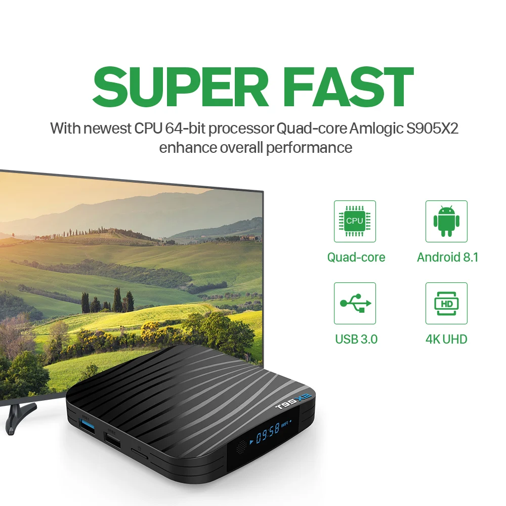 Android 8.1 Arabic France IPTV Subscription Belgium T95X2 S905X2 2+16G 4K H.265 IPTV French Algeria Netherlands Set Top Box