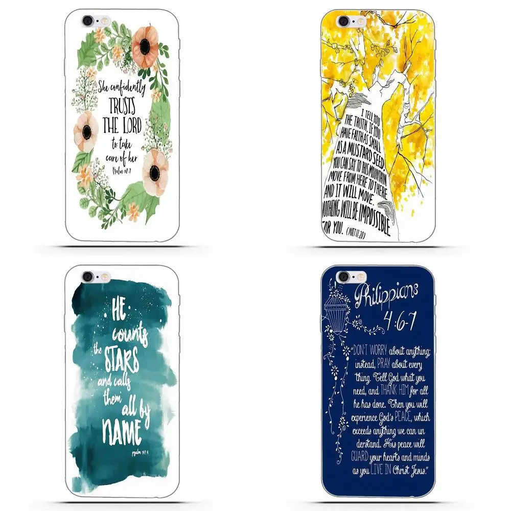 Чехлы Wexoeq из ТПУ для Sony Xperia Z Z1 Z2 Z3 Z4 Z5 compact Mini Premium M2 M4 M5 T3 E3 E5 XA Bible Verse | Мобильные