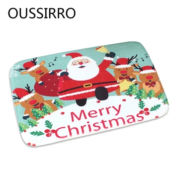 

1Pcs Merry Christmas Doormat Festival Nonslip Carpet Christmas Blessing Creativity Print Bathroom Mats Floor Kitchen Rug 40x60cm