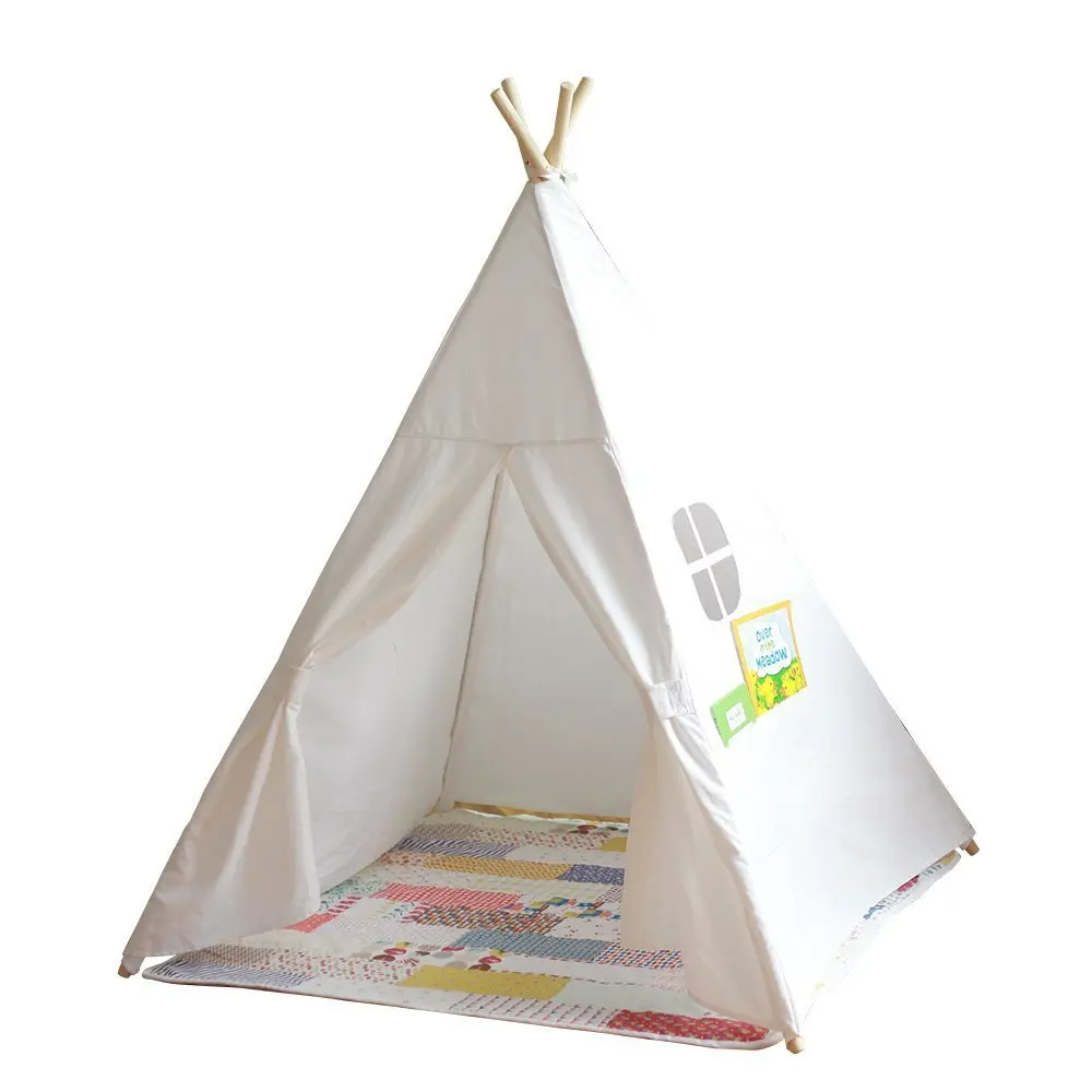 Милые картонные палатка teepee вигвама игровой домик детские тканевые кеды из коллекции домашняя игровая палатка детский игровой домик кровать, палатка крытая