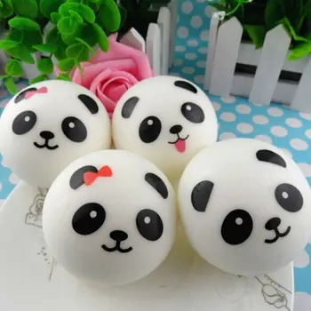 

1pcs 10/7/4cm Kid Squishy Toy Funny Soft Slow Rising Panda Face Toy Bread Squeeze Fun Hobby Stress Reliever Decor Strap Gift