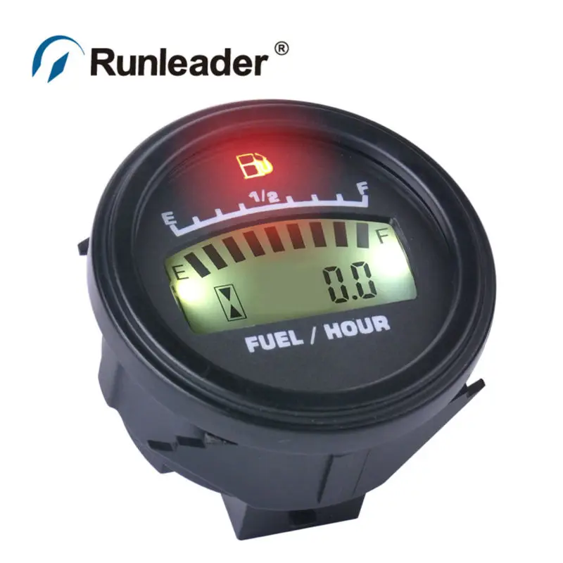 Runleader FM001 LCD Fuel Gauge DC powered For Motorcycle Jet Ski Marine