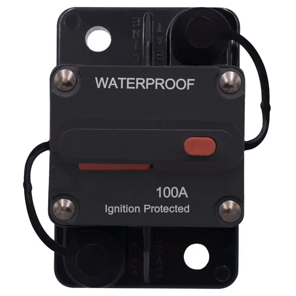 

WSFS 100A Car Auto Circuit Breaker Recoverable Breaker Direct Current High Current Audio Refit Switch Recovered Manually