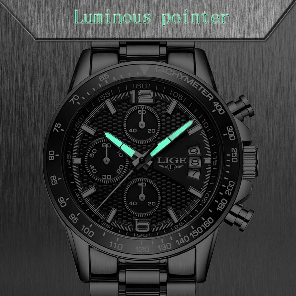 LIGE брендовые роскошные известные мужские часы деловые кожаные часы мужские часы модные часы для отдыха кварцевые часы Relogio Masculino